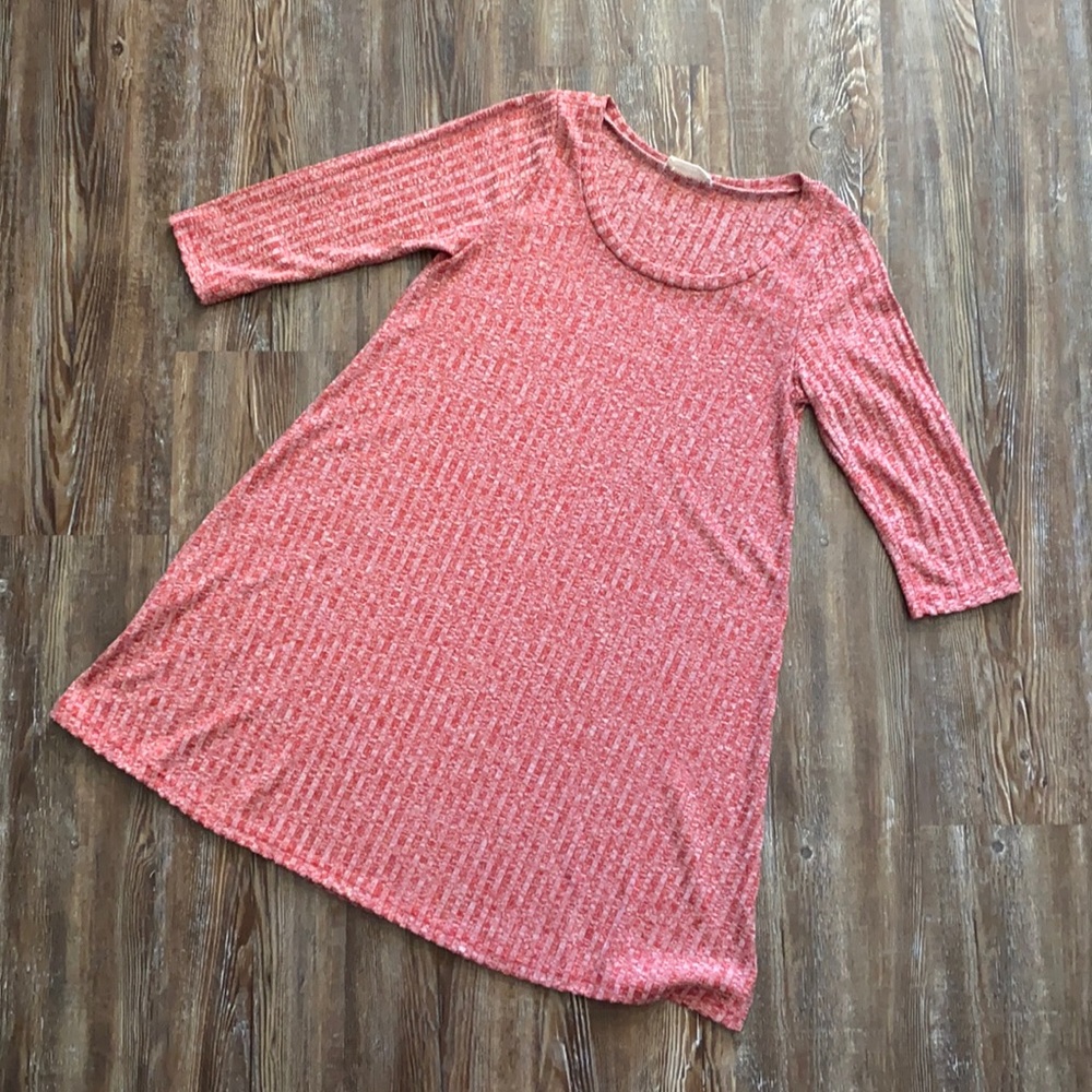 Twenty Second Ribbed 1/2 Sleeve Casual Relaxed Fit Dress